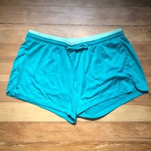 Aqua blue athletic shorts